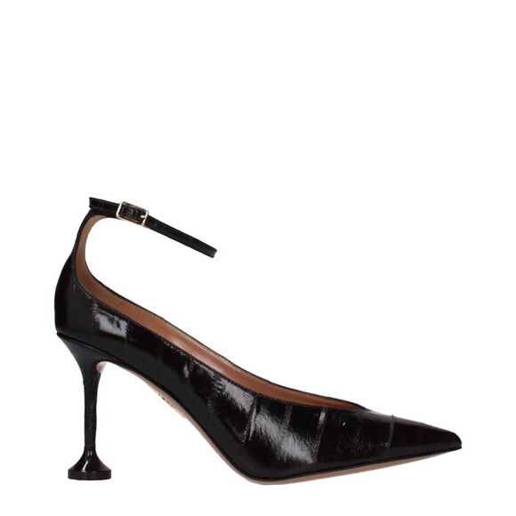 Aquazzura Brown Leather High Heel Women's Pumps